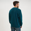 Sweat molleton col rond bleu canard homme