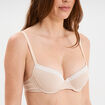 Soutien-gorge corbeille emboitant coton rose poudrée femme
