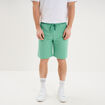 Short jogging molleton droit vert menthe homme