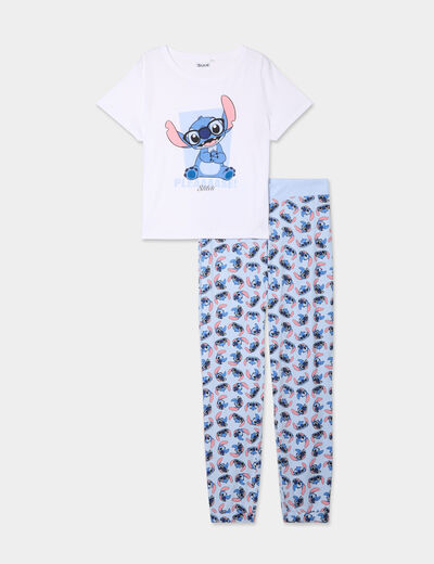 Ensemble pyjama Lilo et Stitch blanc femme