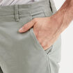 Pantalon chino droit stretch vert olive homme