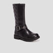 Bottes zippées matelassées noir fille