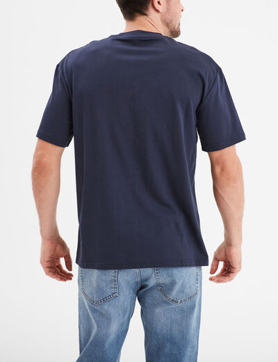 T-shirt manches courtes coton Avengers bleu marine homme