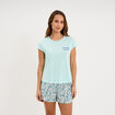 Ensemble pyjama short et t-shirt ecru femme