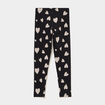 Legging taille &eacute;lastiqu&eacute;e coton noir fille