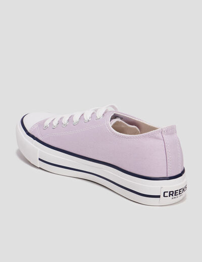 Tennis en toile à lacets Creeks mauve femme