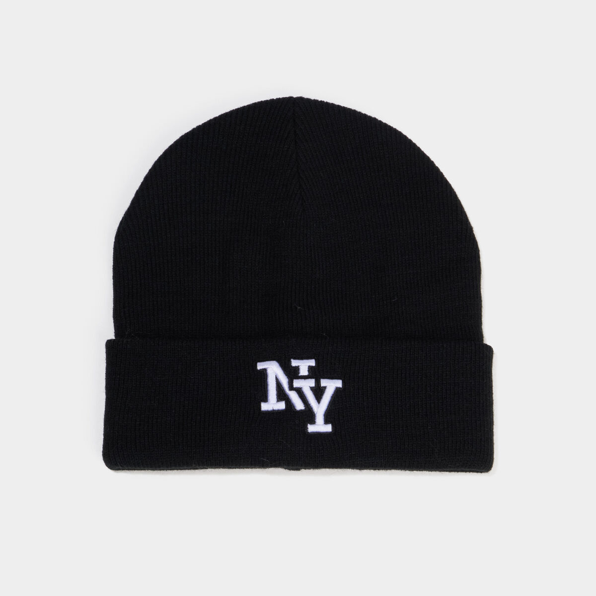 Bonnet lettres brod&eacute;es noir homme