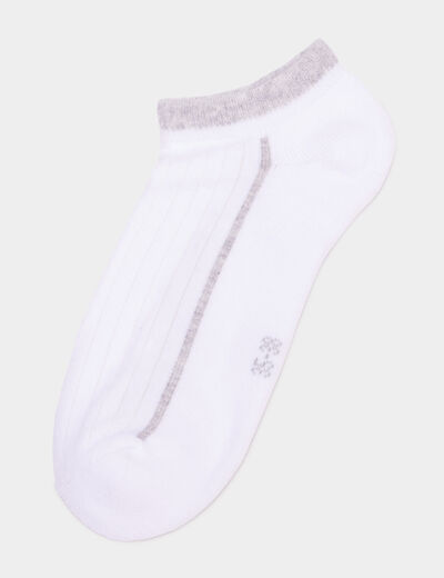 Lot 5 paires chaussettes blanc femme