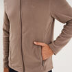 Gilet polaire zipp&eacute; manches longues gris homme
