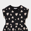 Robe courte droite sans manches cintr&eacute;e noir fille