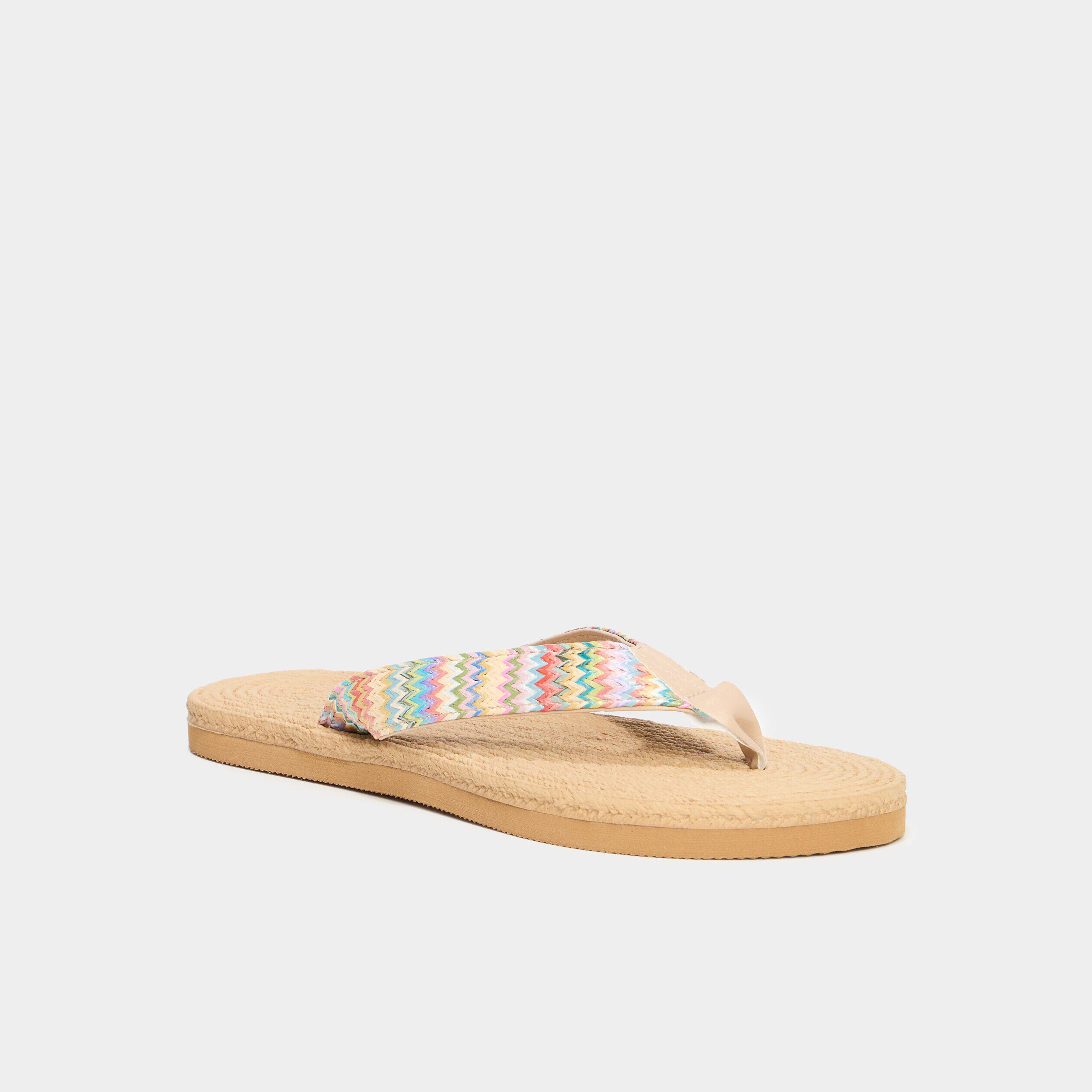 Tongs de plage détails tressés sable femme WAMEA BEACH