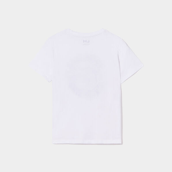 t shirt droit col rond manches courtes blanc garcon T-shirt droit col rond manches courtes blanc garçon
