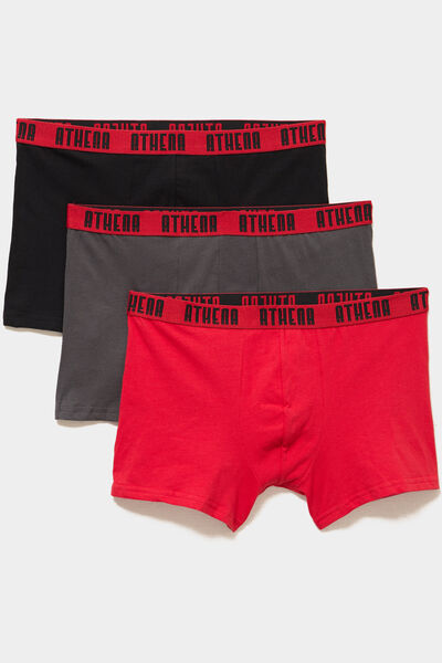 Lot 3 boxers rouge homme