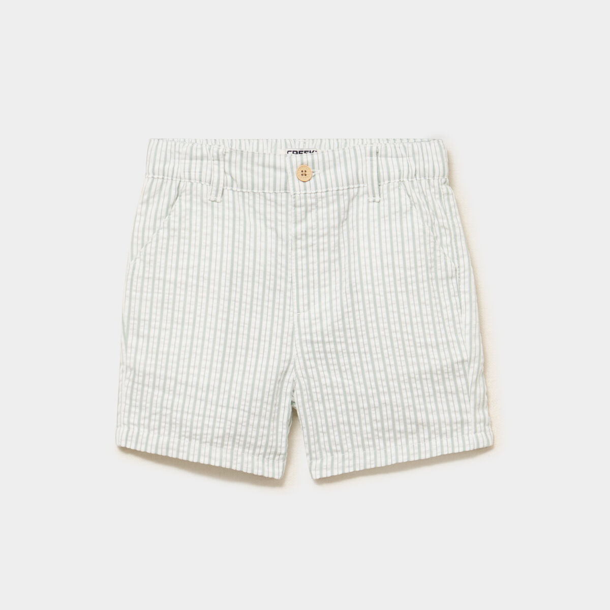 Short droit coton vert pastel b&eacute;b&eacute; gar&ccedil;on
