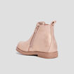 Bottines chelsea zippées rose bébé fille