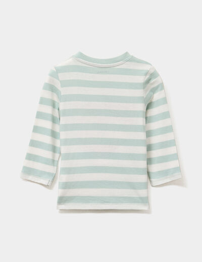 T-shirt manches longues coton vert pastel bébé garçon