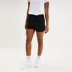 Short de jogging molletonn&eacute; ajust&eacute; noir femme
