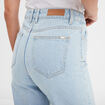 Jeans wide leg taille haute coton denim triple stone femme