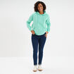 Sweat hoodie molleton à capuche bleu turquoise femme