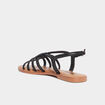 Sandales multibrides en cuir Creeks noir femme