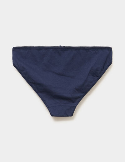 Lot 5 culottes coton bleu marine femme