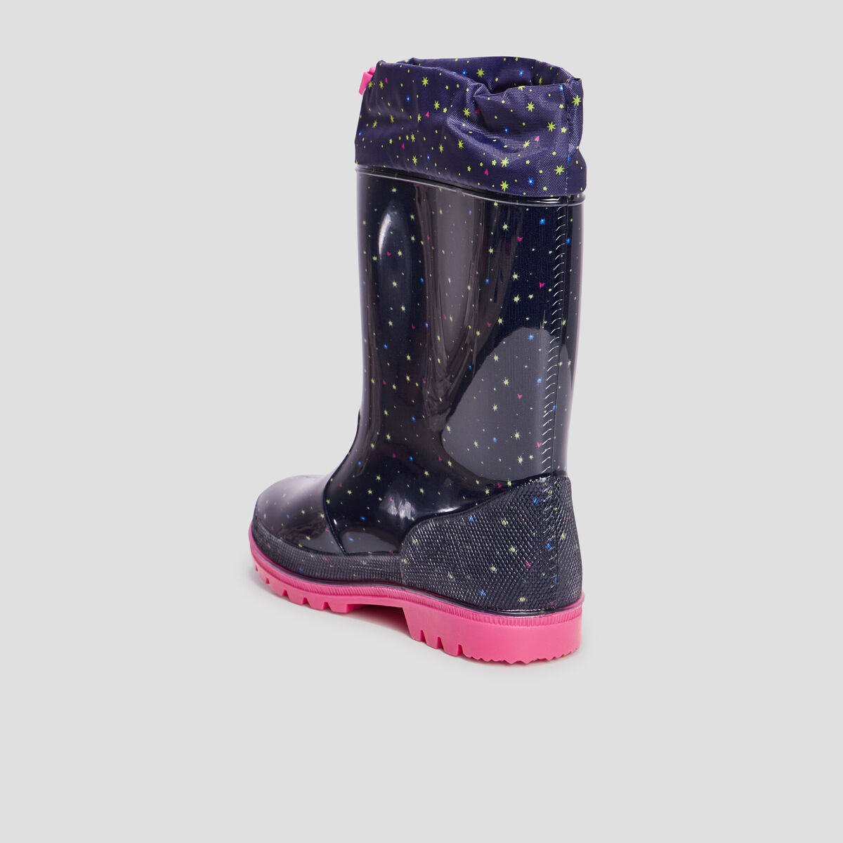 Bottes de pluie avec coulisse bleu marine fille