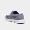 Chaussures bateau à scratchs bleu homme