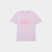 T-shirt droit manches courtes coton violet clair femme