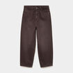 Jean large baggy 5 poches marron fonc&eacute; homme
