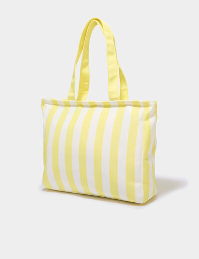 Sac cabas rectangulaire jaune femme