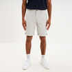Bermuda short chino straight stretch gris clair homme