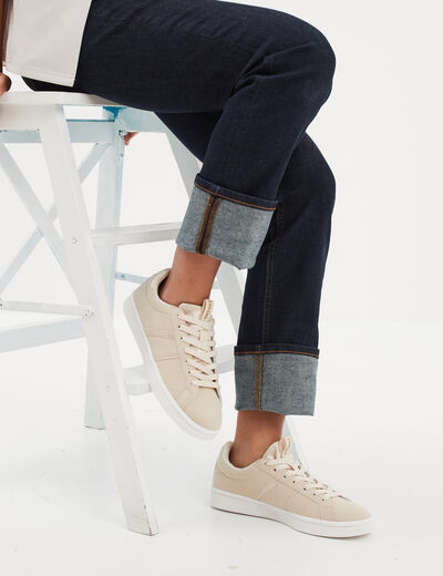 Tennis basses à lacets Creeks sable femme