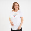 T-shirt manches courtes allaitement blanc femme maternité