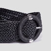 Ceinture tressée noir femme
