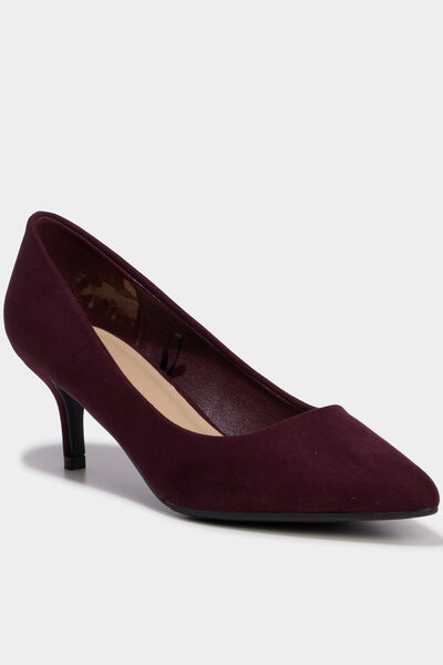 Escarpins &agrave; talons aiguilles bordeaux femme