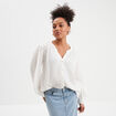 Blouse col tunisien gaze de coton Creeks blanc femme