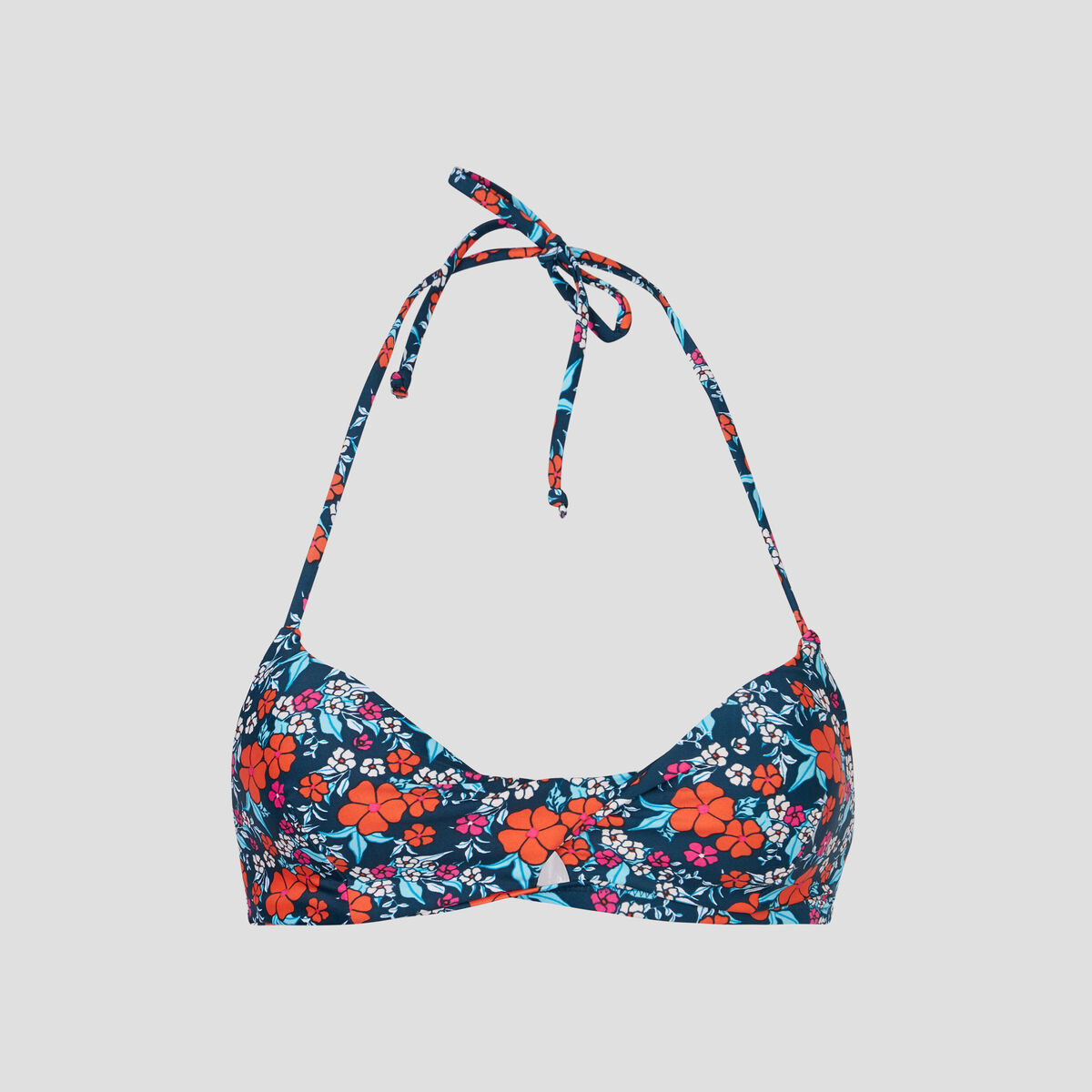 Haut de maillot de bain triangle bleu pétrole femme