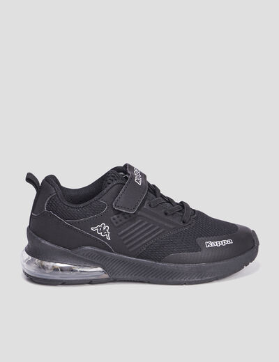 Baskets running à scratchs Kappa Myagi noir garçon
