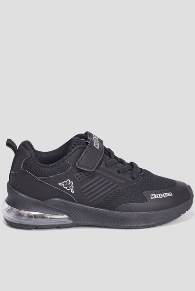 Baskets running à scratchs Kappa Myagi noir garçon