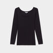 T-shirt thermique ajusté manches longues noir femme