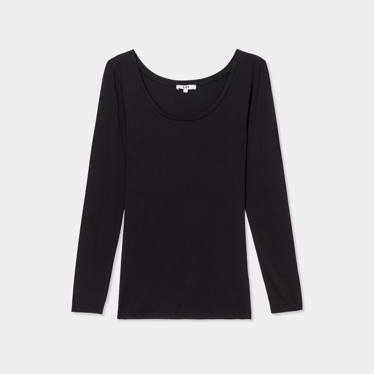 T-shirt thermique ajusté manches longues noir femme