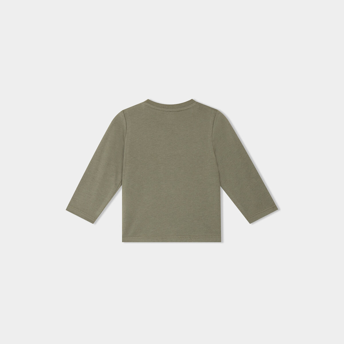 Lot 3 t-shirts manches longues coton vert kaki bébé garçon