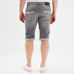 Bermuda regular en jean denim gris homme