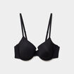 Soutien-gorge corbeille padd&eacute; microfibre noir femme