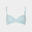 Soutien-gorge corbeille paddé dentelle bleu turquoise femme
