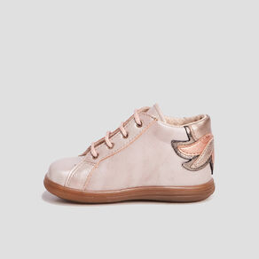 bottillons en cuir rose bebef Bottillons en cuir rose bébé fille