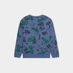 Sweat col rond manches longues bleu pétrole garçon