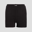 Bas de pyjama short côtelé noir femme