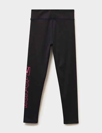 Legging taille &eacute;lastiqu&eacute;e stretch noir fille