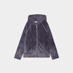 Veste de pyjama effet polaire bleu gris femme